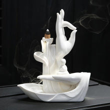 Load image into Gallery viewer, White Ceramic Buddha Hand