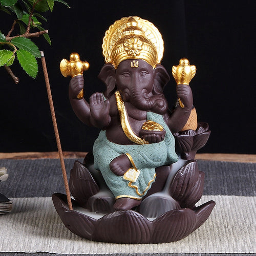 Ceramic Elephant Buddha