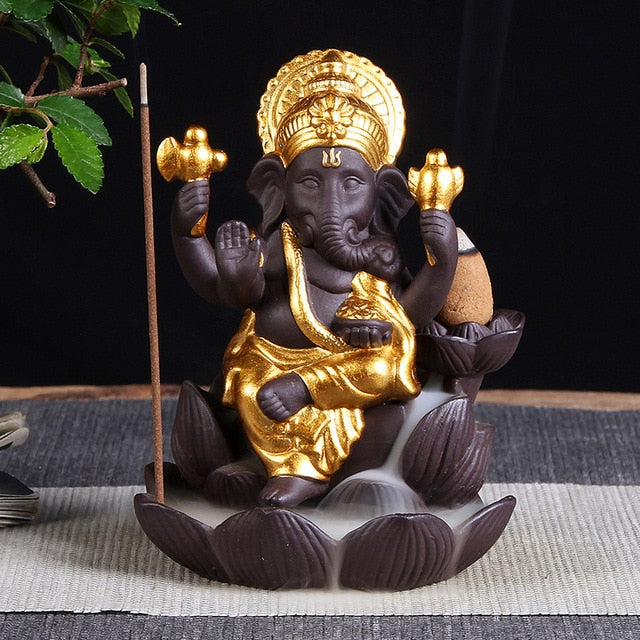 Ceramic Elephant Buddha