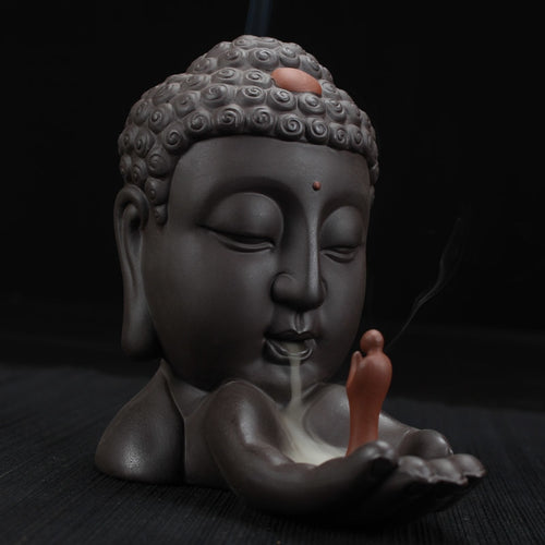 Backflow Incense  Ceramic Buddha
